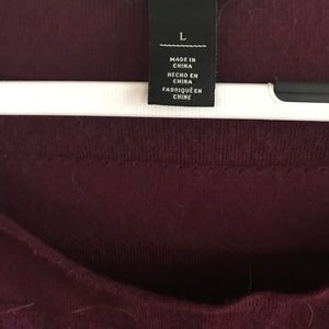 White House Black Market burgundy sweater